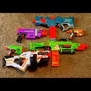 Nerf guns,all together is over 200$ now going for 50$